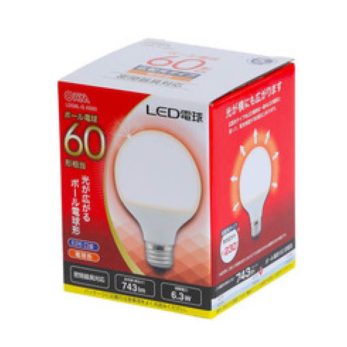 LED電球　G　E26　6W　L色　　 LDG6L-G AS93