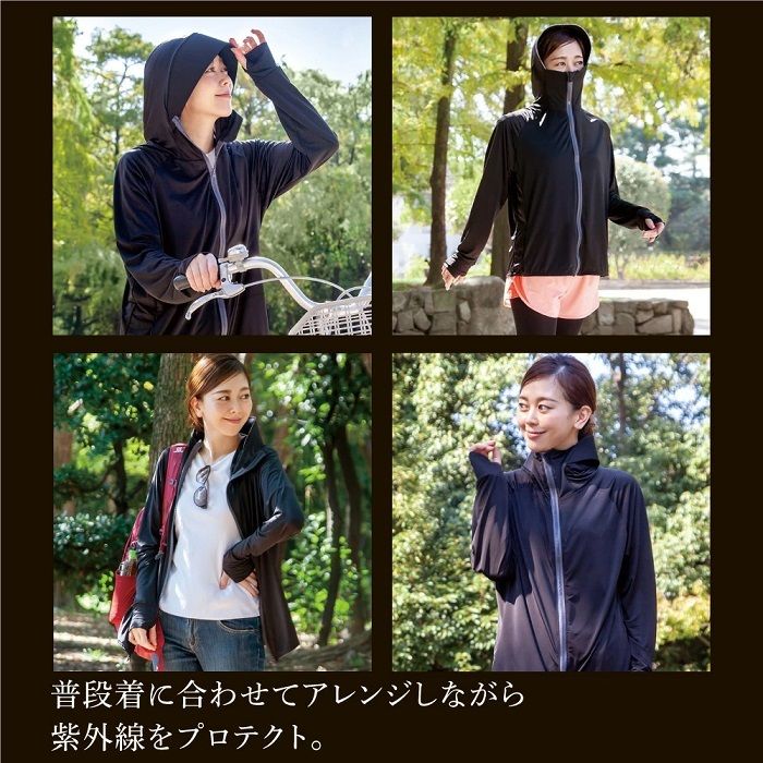 UVプロテクトパーカー シャイン グレージュLの説明画像4