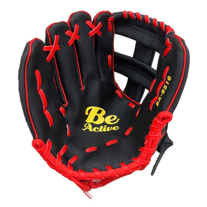 BeActive 子供用グローブ 左投用 ブラック×レッド BA-6516の説明画像2