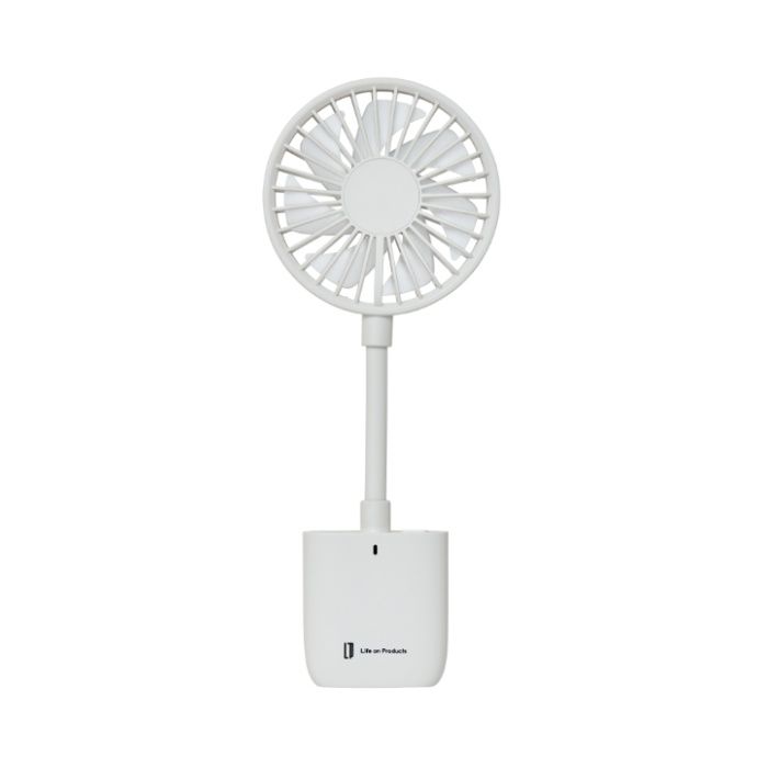 スマホも挟める薄型クリップファン LCAF021 LW(カラー:リリーホワイト)