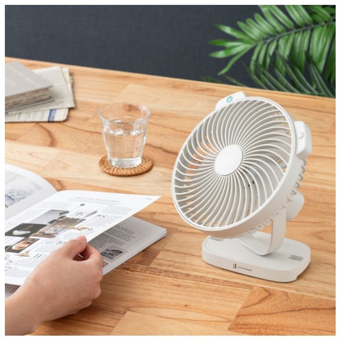 暑さ指数表示付マグネットファン LCAF030 LW(カラー:リリーホワイト)の説明画像2