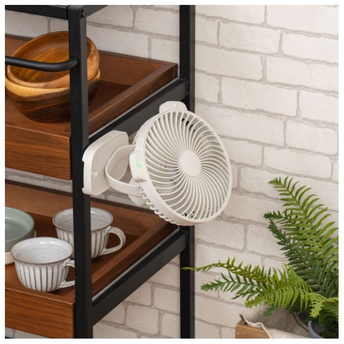 暑さ指数表示付マグネットファン LCAF030 LW(カラー:リリーホワイト)の説明画像3