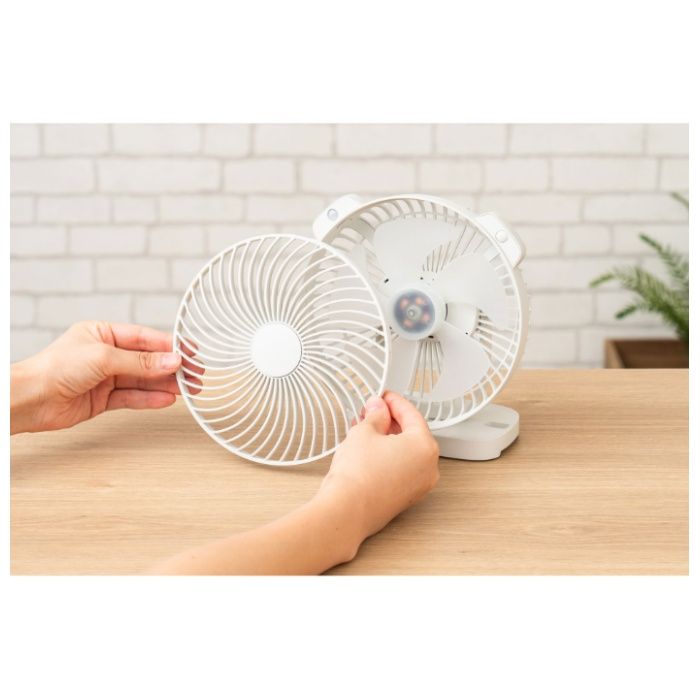 暑さ指数表示付マグネットファン LCAF030 LW(カラー:リリーホワイト)の説明画像4