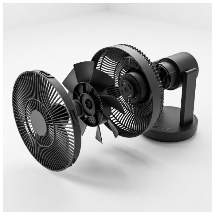 QUADS ワンタッチ分解 DCサーキュレーター QS665BKの説明画像3
