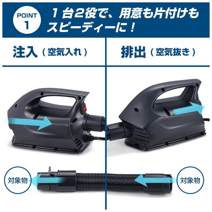 SIS 電動エアポンプ800W HF-518の説明画像2