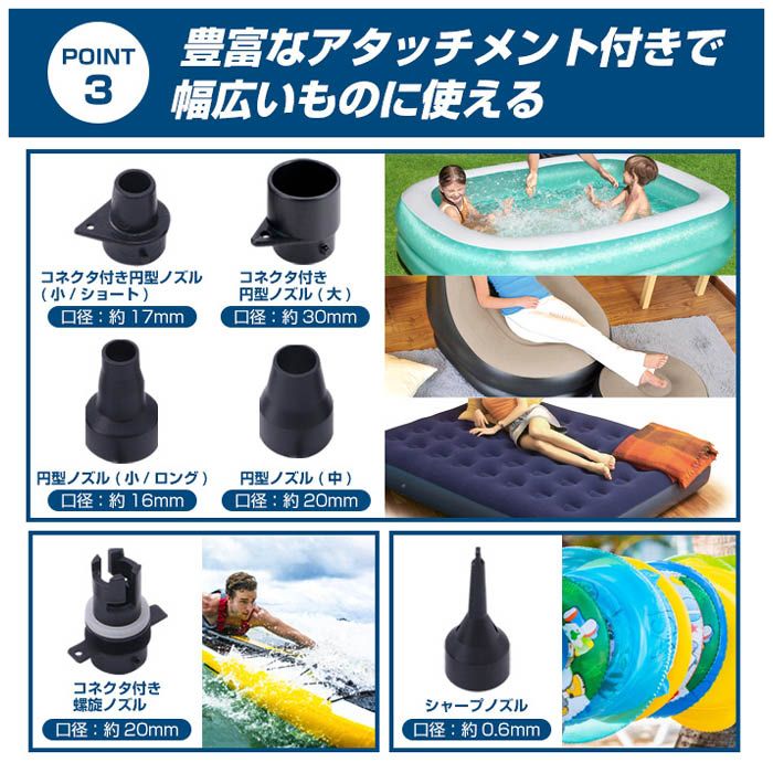 SIS 電動エアポンプ800W HF-518の説明画像4