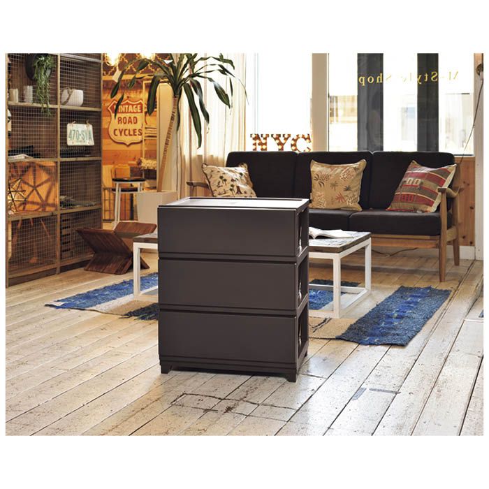 JEJアステージ デコニーシーヴォワイド3段 ダークブラウンの説明画像2