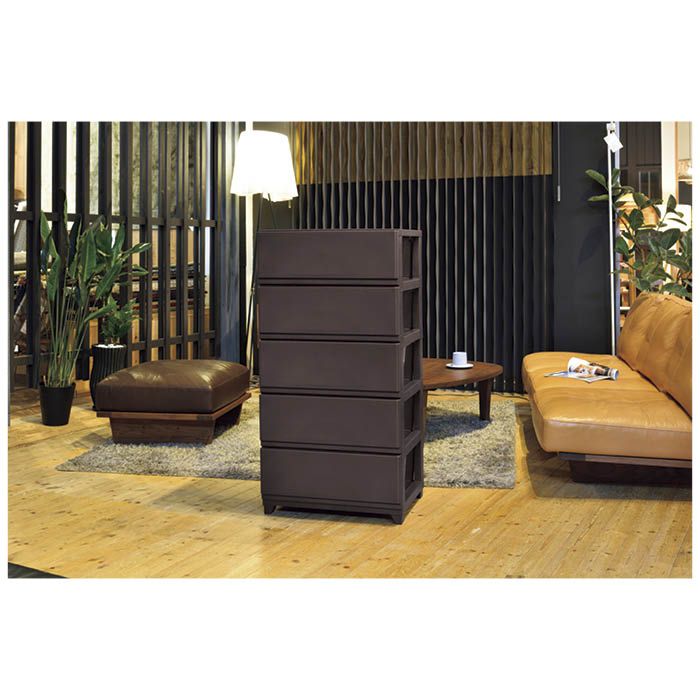 JEJアステージ デコニーシーヴォワイド5段 ダークブラウンの説明画像2