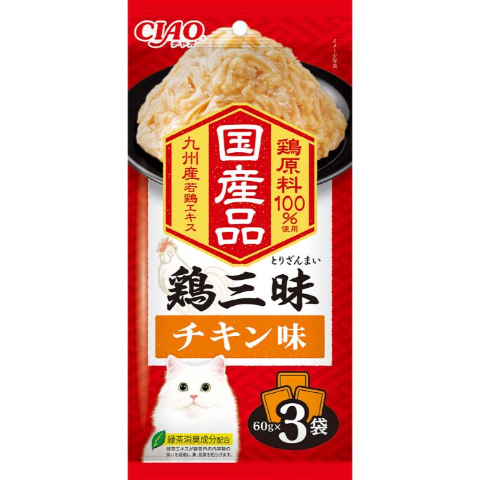 いなば 鶏三昧チキン味 60g×3袋