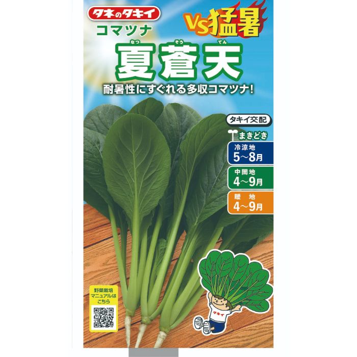 タキイ種苗 コマツナ VS猛暑　夏蒼天
