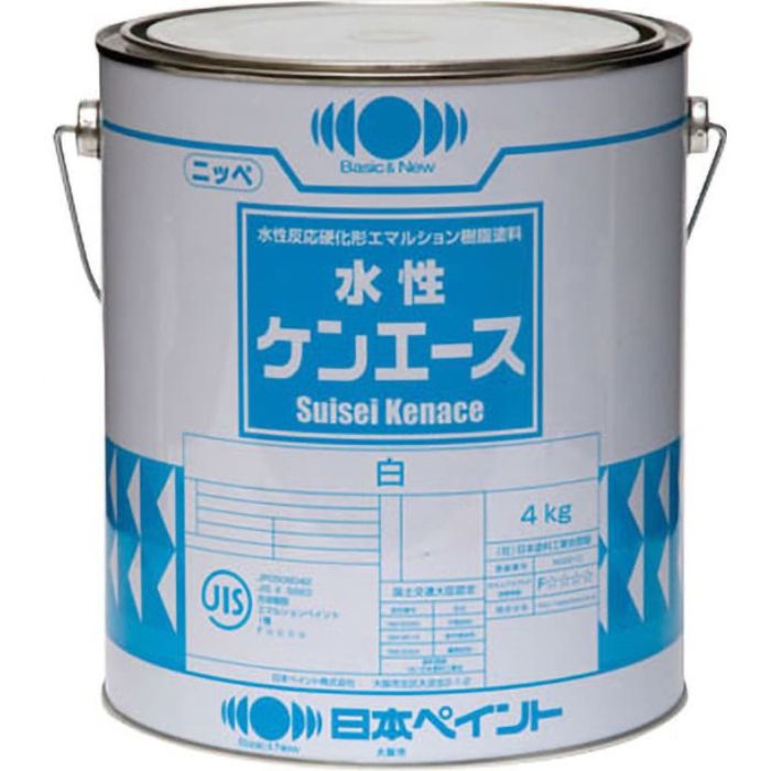 日本ペイント 水性ケンエース 4KG 白