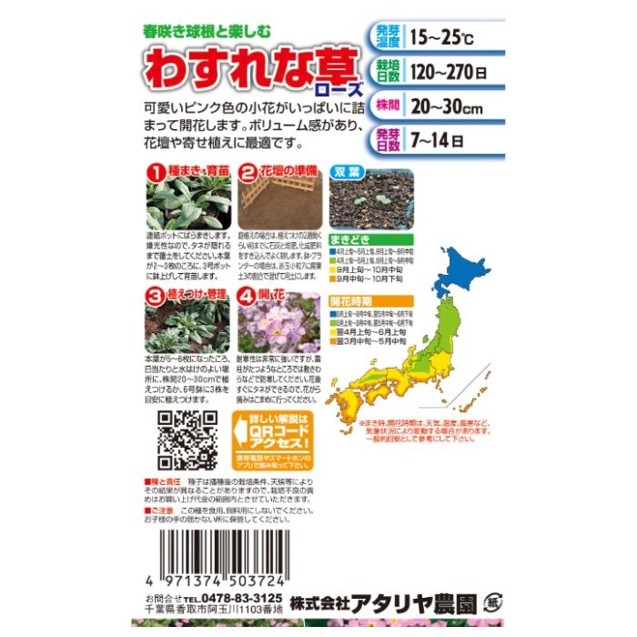 アタリヤ農園 春咲き球根と楽しむ　わすれな草 ローズの説明画像2