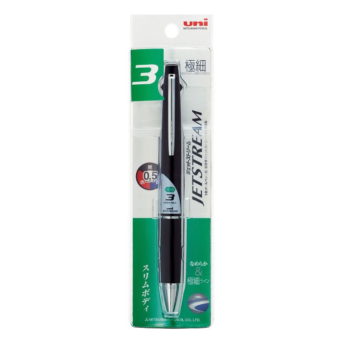 三菱鉛筆 3色ボールペン ジェットストリーム SXE3 8005黒軸