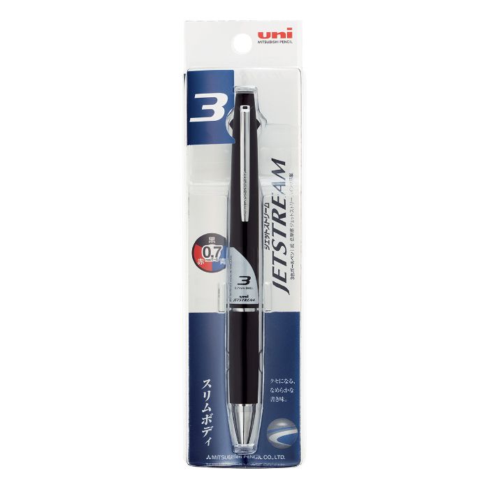 三菱鉛筆 3色ボールペン ジェットストリーム SXE3 8007黒軸