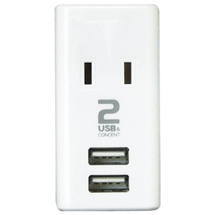 トップランド USB付きスマートタップ1A STPP4024-WT