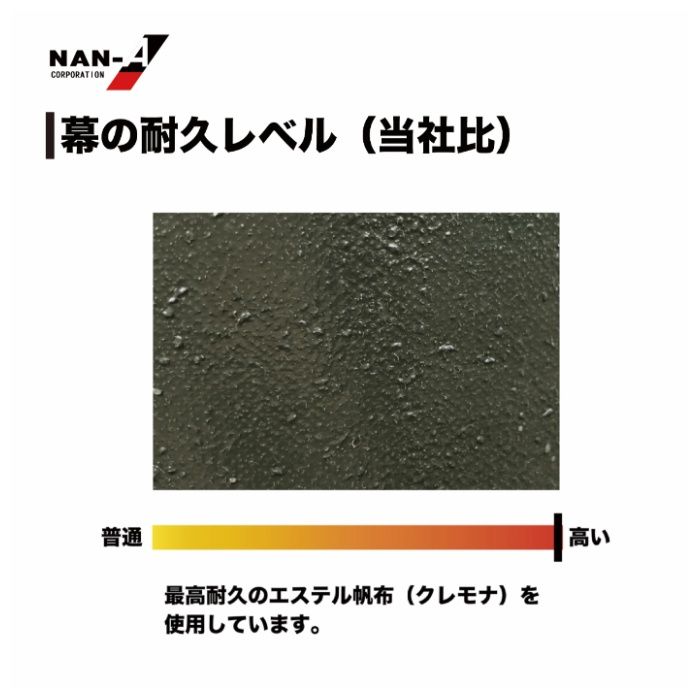 パイプ車庫張替天幕　2540U・2540B兼用ODオーディー(オリーブドラブグリーン)幕の説明画像3