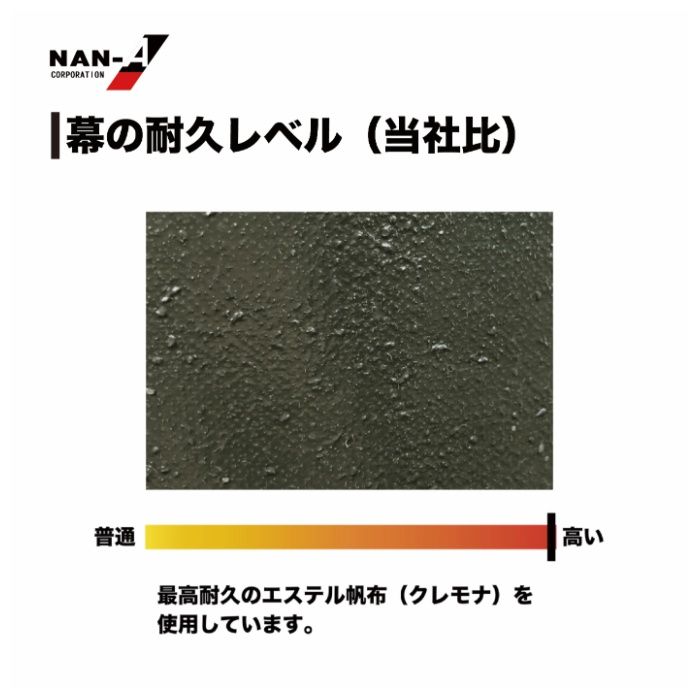 パイプ車庫張替天幕　2748B専用ODオーディー(オリーブドラブグリーン)幕の説明画像3