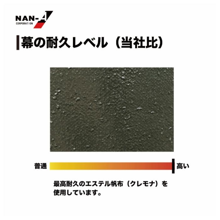 パイプ車庫張替前幕　2748B専用ODオーディー(オリーブドラブグリーン)幕の説明画像3