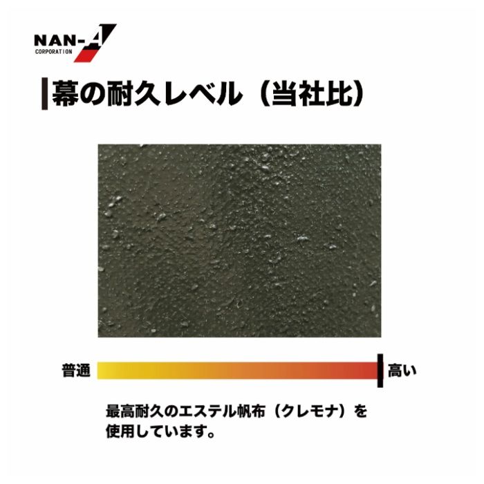 パイプ車庫張替前幕　3256U・3256B兼用ODオーディー(オリーブドラブグリーン)幕の説明画像3