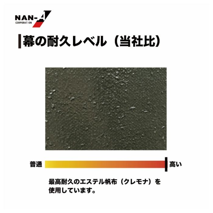 パイプ車庫張替後幕　3256U・3256B兼用ODオーディー(オリーブドラブグリーン)幕の説明画像3