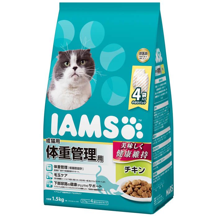 マースジャパン アイムス　成猫用体重管理チキン味 1.5Kg