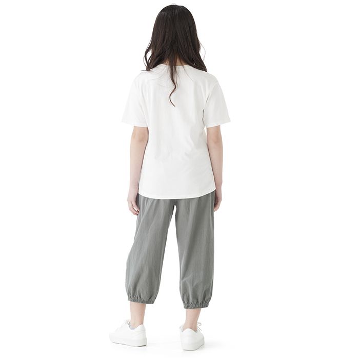 綿ワッシャー7分丈パンツ 301 カーキ フリーサイズ(M〜L)の説明画像2