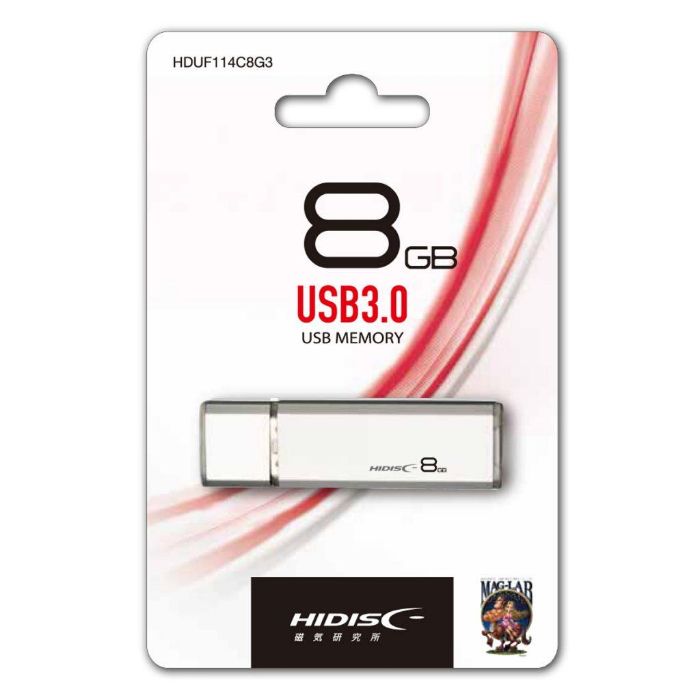 HIDISC キャップ式USBメモリ3.0　8GB HDUF114C8G3