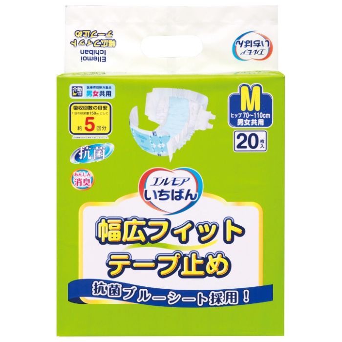カミ商事 エルモアいちばん 幅広フィットテープ Mサイズ 20枚