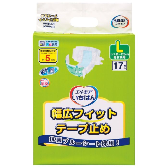 カミ商事 エルモアいちばん 幅広フィットテープ Lサイズ 17枚