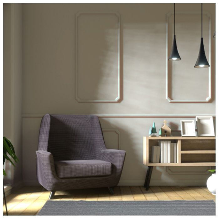 ルームマット(ボーダー) 約75cm×170cm GYの説明画像2