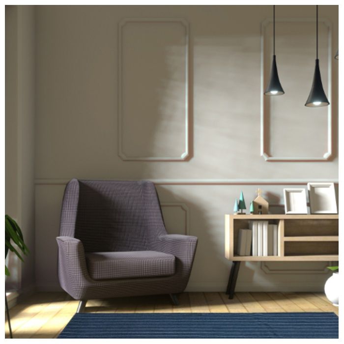 ルームマット(ボーダー) 約75cm×170cm BLの説明画像2