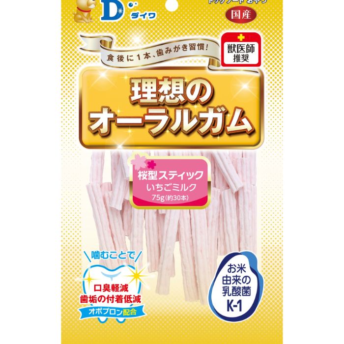 桜型スティックいちごミルク 75g