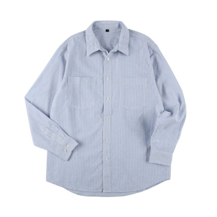 ヒッコリーシャツ NF-195サックスL