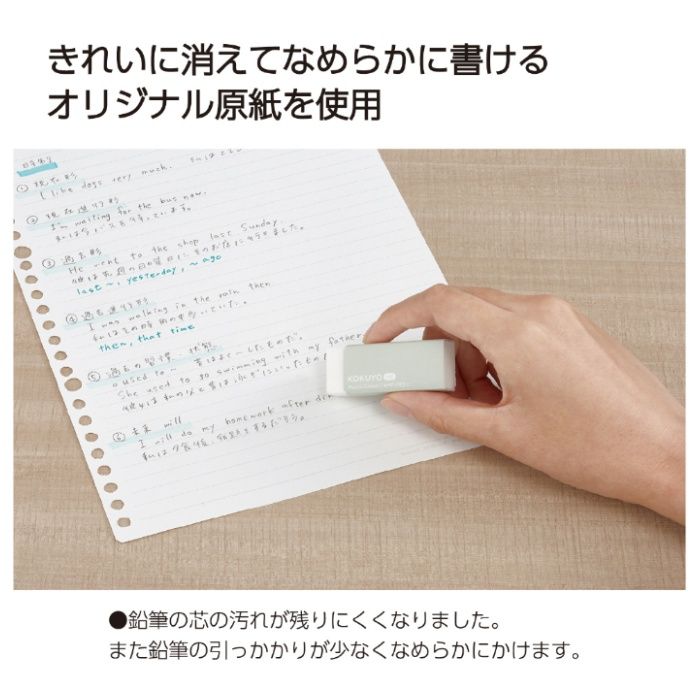 コクヨ(KOKUYO) きれいに消えてなめらかに書ける B5 A罫 ルーズリーフ ドット入り罫線 100枚 ノ-K836ATの説明画像3