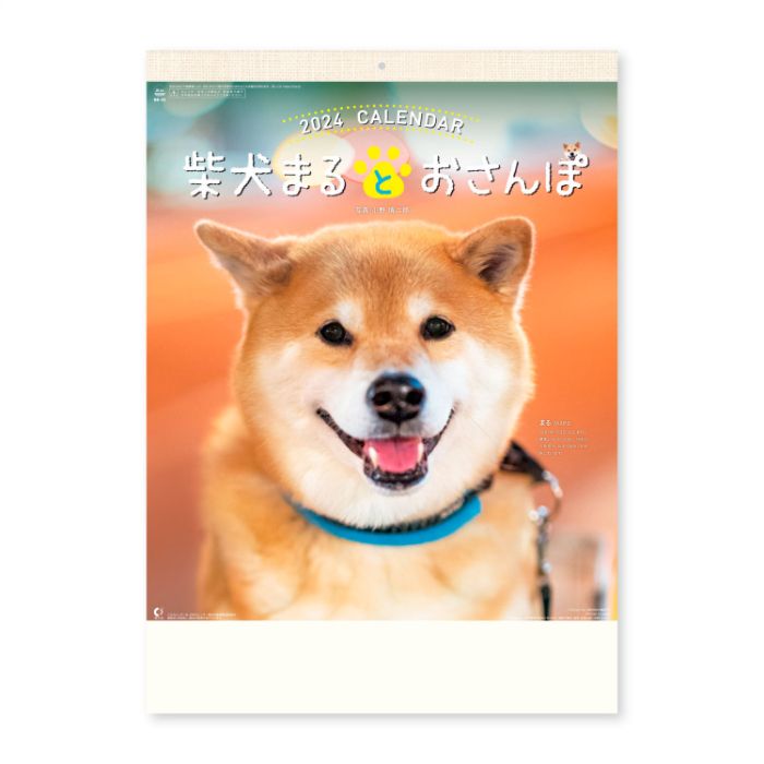 新日本カレンダー 2024年 柴犬まる8035
