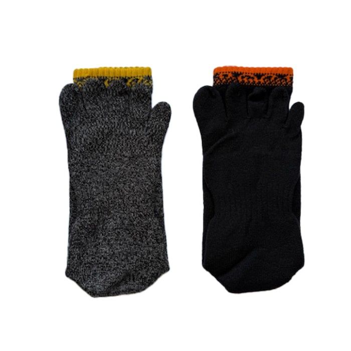 ナフコ 防寒HEAT靴下 厚地パイル編み 暖か保温 五本指 クルー丈 25-27cm 2足組の説明画像2