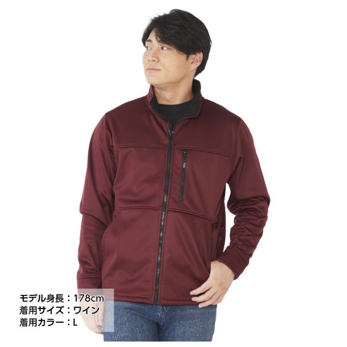 防風ストレッチジャケット NF-205 ワイン 3L