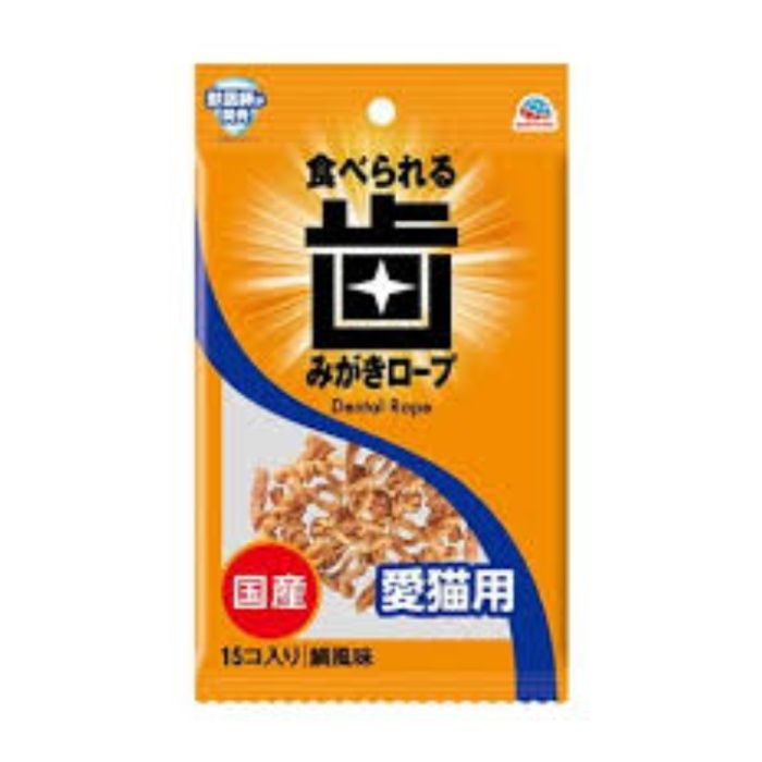 アース・ペット 食べられる歯みがきロープ 愛猫用 コラーゲン 徳用 15個 デンタルケアおやつ