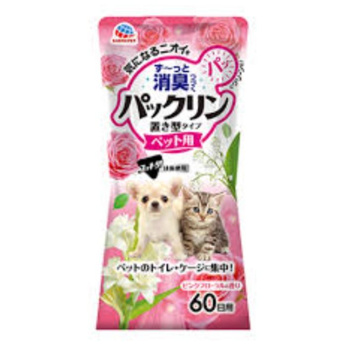 アース・ペット パックリン ピンクフローラルの香り 60日用 400ml ペット用 置き型リキッド消臭剤