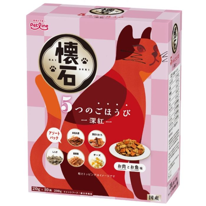 ペットライン 懐石5つのごほうび 深紅 200g