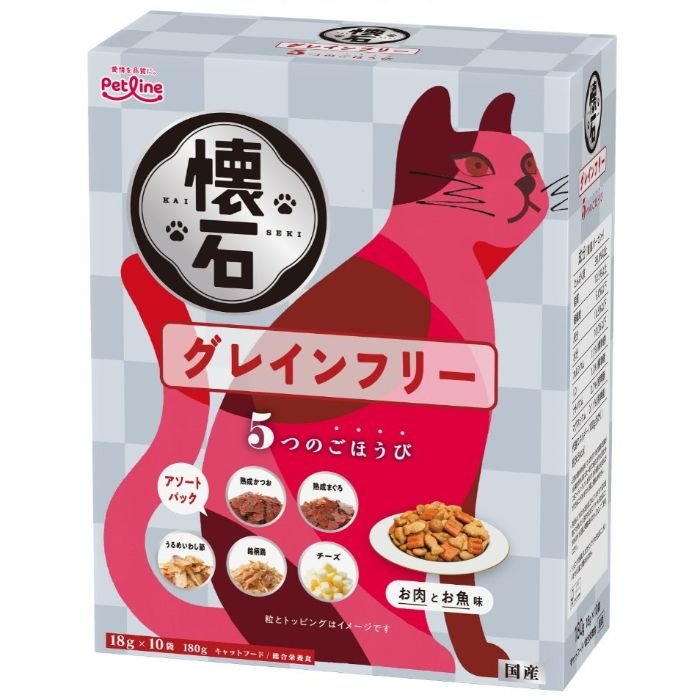 ペットライン 懐石 5つのごほうび グレインフリー 180g