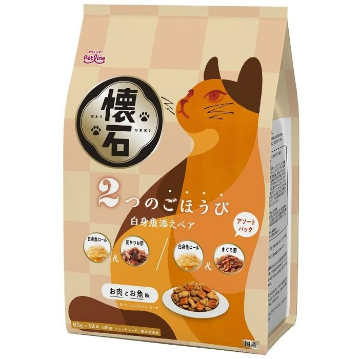 ペットライン 懐石 2つのごほうび 白身魚添えペア 650g
