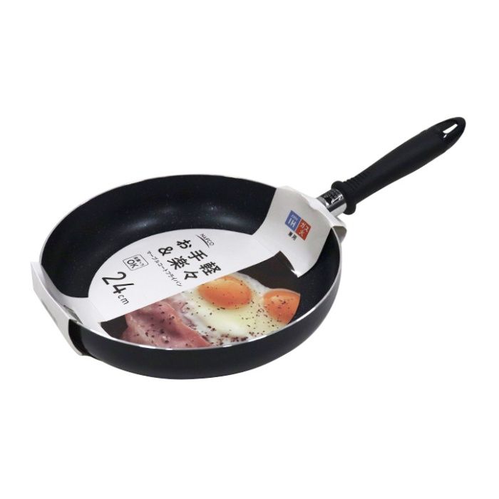 ナフコ IH・ガス火兼用 マーブルコートフライパン 24cmの説明画像2
