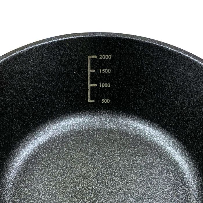 超軽量&深型 マーブルコートフライパン ガス火専用 24cmの説明画像4