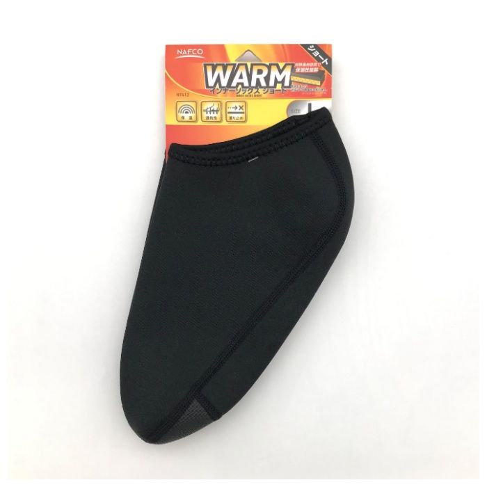 ナフコ WARM インナーソックス ショート丈 L N7412BK-L