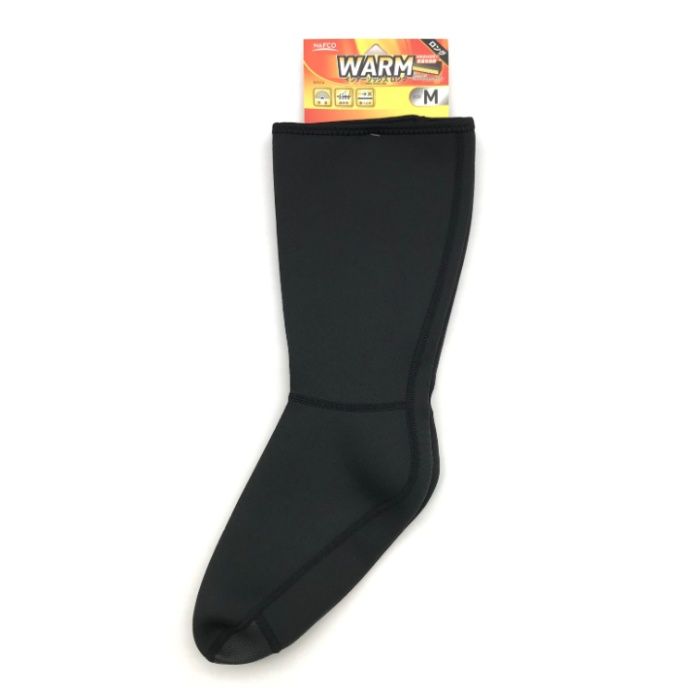 ナフコ WARM インナーソックス ロング丈 M N7414BK-M