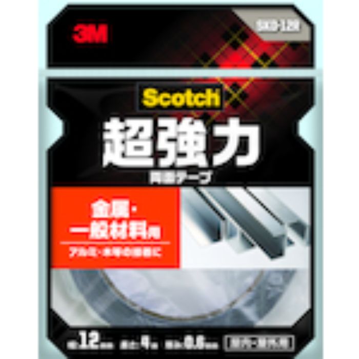 3M　スコッチ　超強力両面テープ　金属・一般材料用　12mm×4m SKD-12R