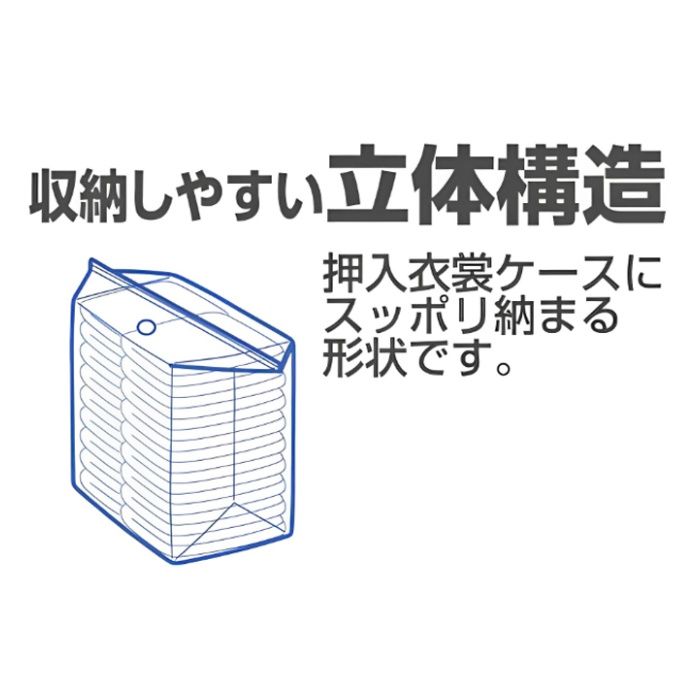 ほぼ四角な圧縮袋 衣類用 Sサイズ 2枚入の説明画像3