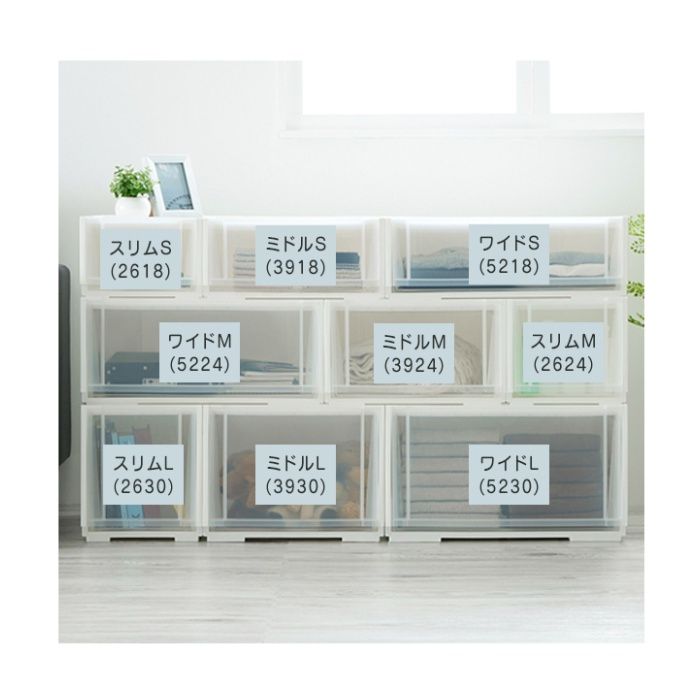 SANKA コンビネーションケース ミドルM 3924 クリア/ホワイトの説明画像4