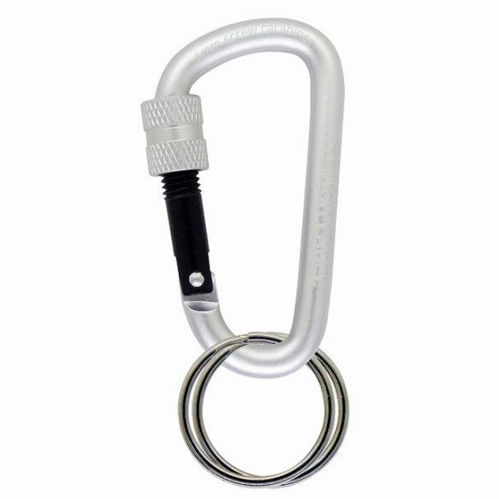 TOUGH LABEL 6mmロック式カラビナ シルバー MC-342